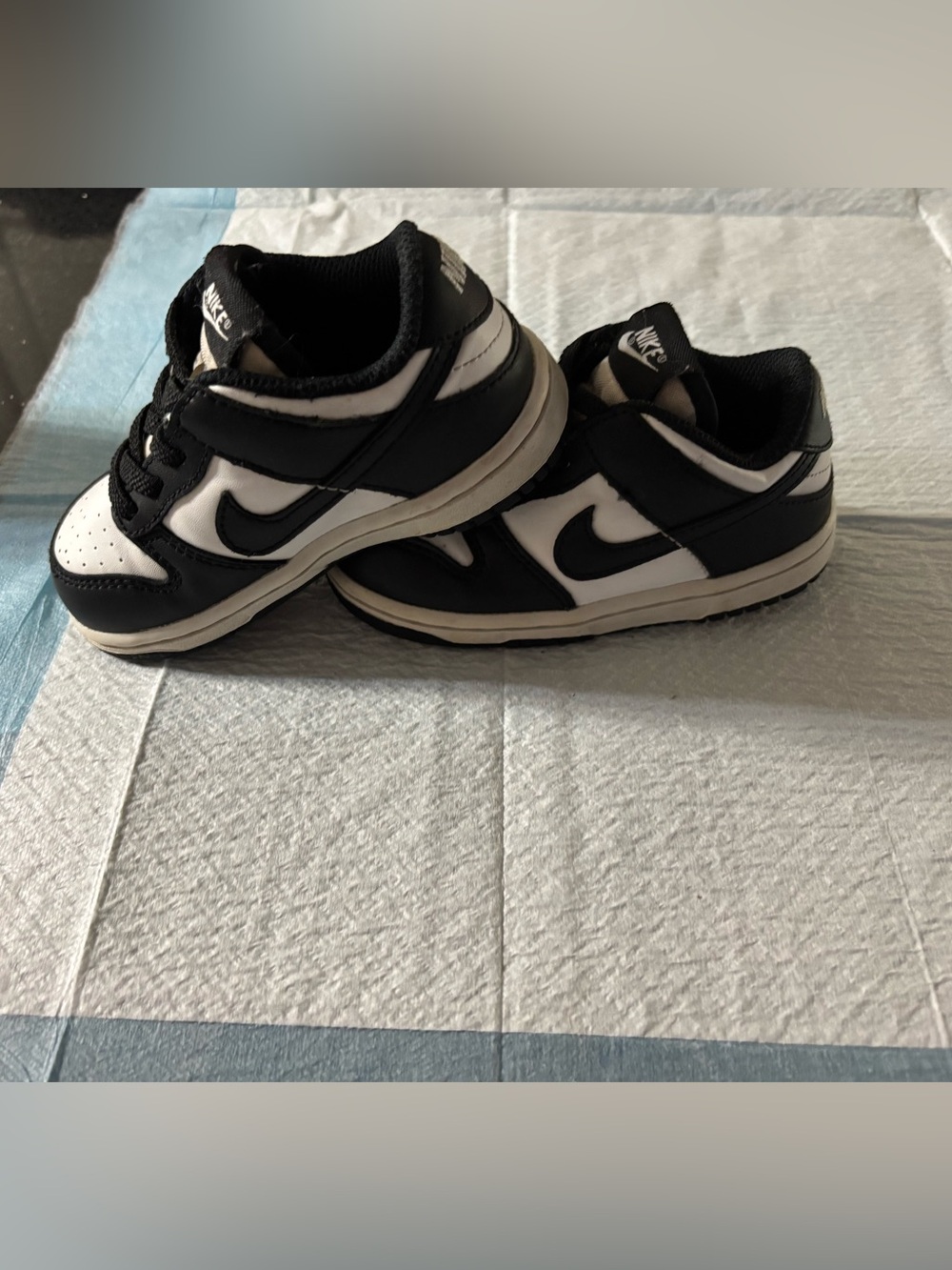 Nike Kids Black and White Low-Top Sneakers